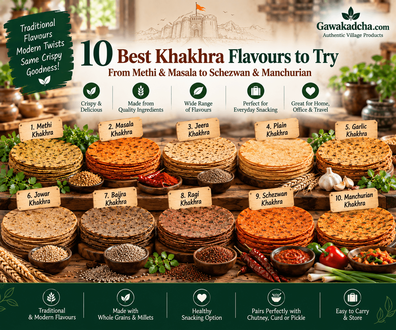 10 Best Khakhra Flavours to Try: Methi, Masala & More