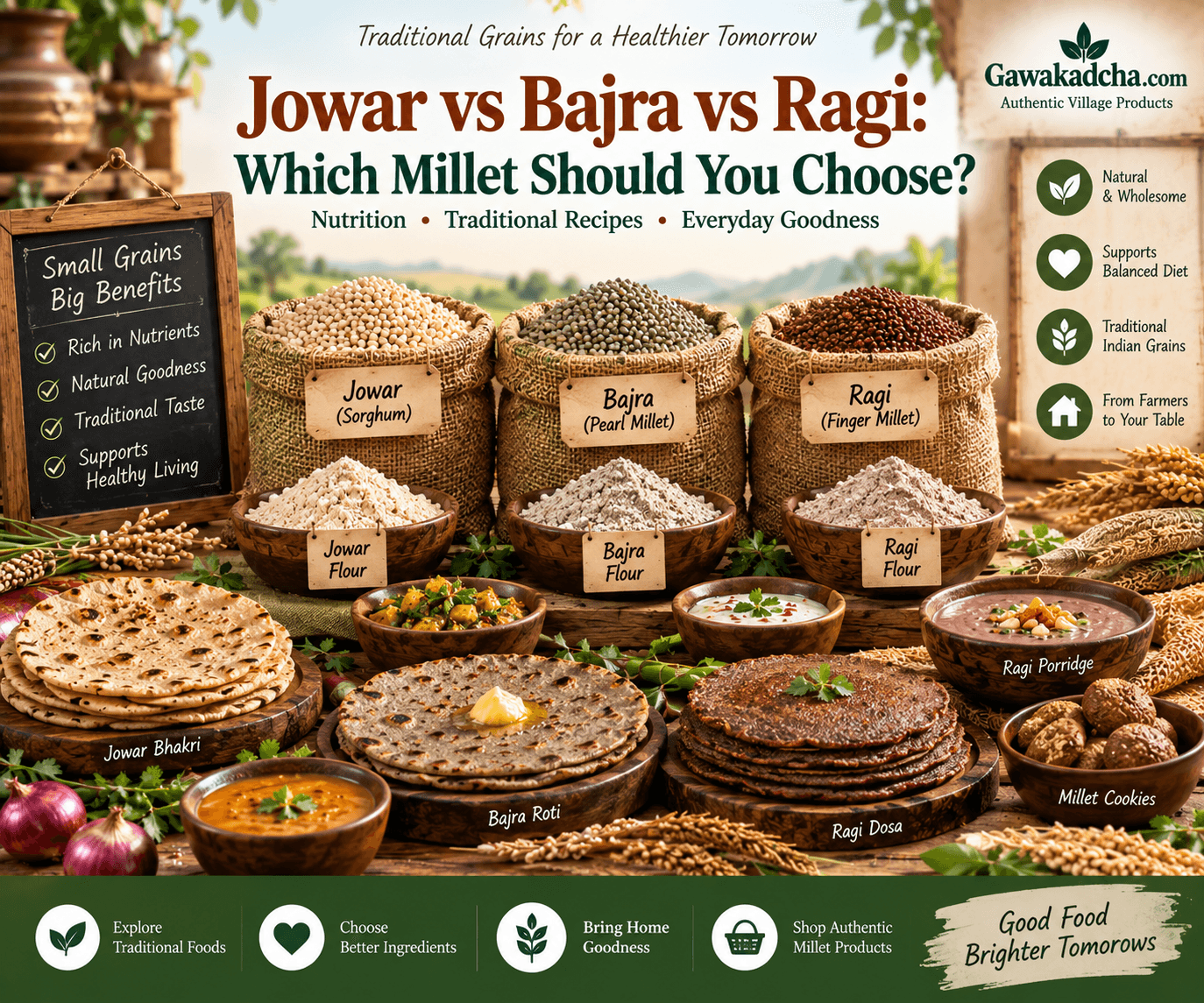 Jowar vs Bajra vs Ragi: Which Millet Should You Choose?